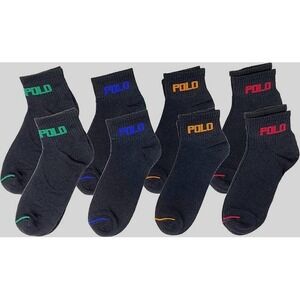 NWT MENS POLO RALPH‎ LAUREN SPORT SOCKS~8 PAIRS~ASSORTED
